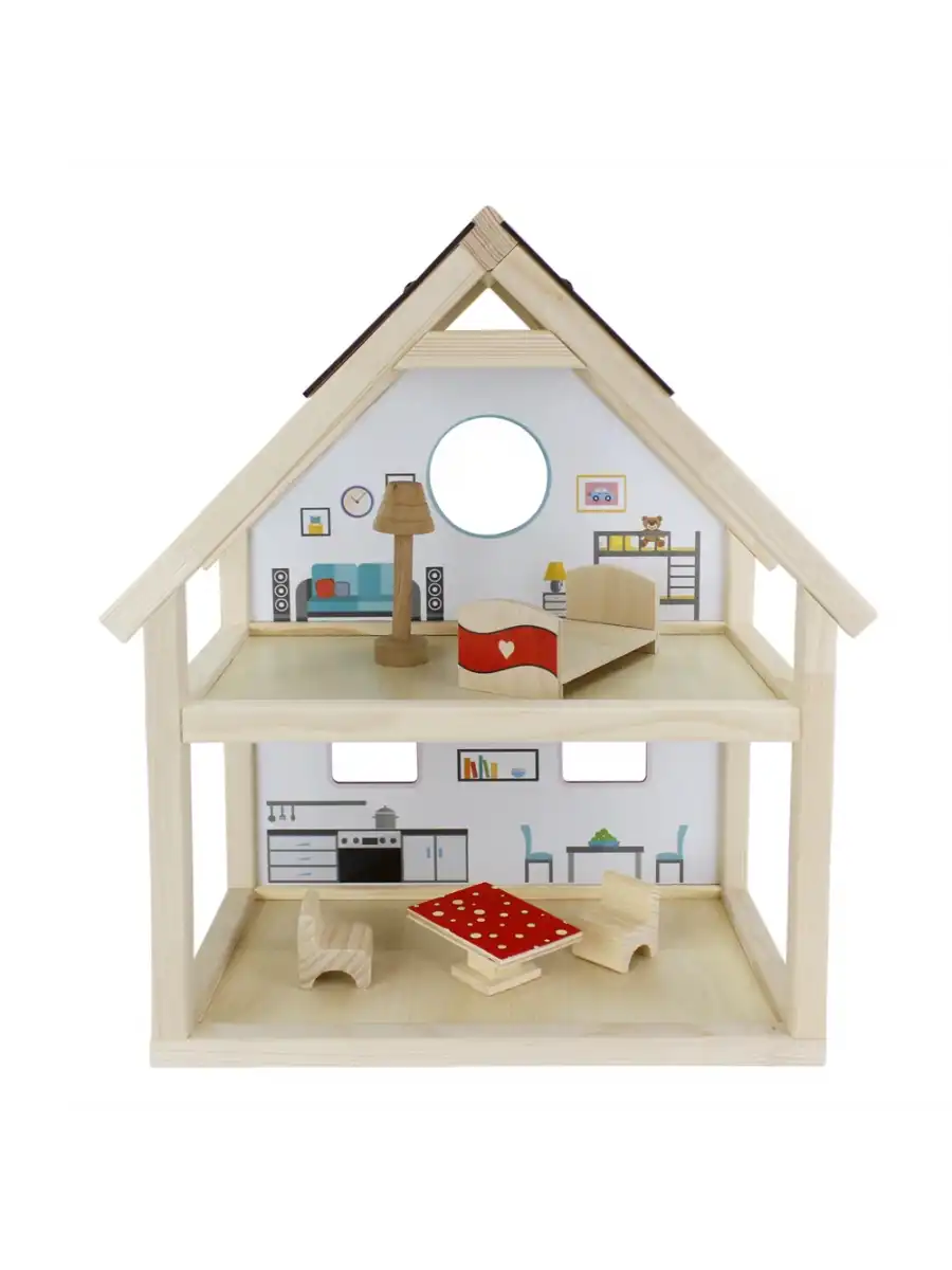2 Katlı Ahşap Oyun Evi - Ahşap Tatil Evi - Katlı Oyun Evi - Ahşap Ev - Ahşap Oyun Evi