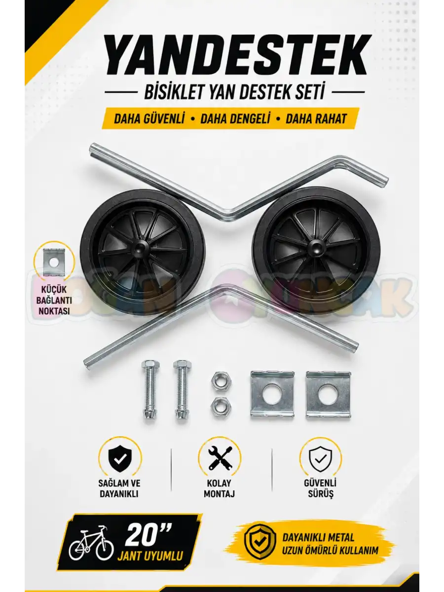 20 Jant Bisiklet Yan Destek Tekerlek Seti