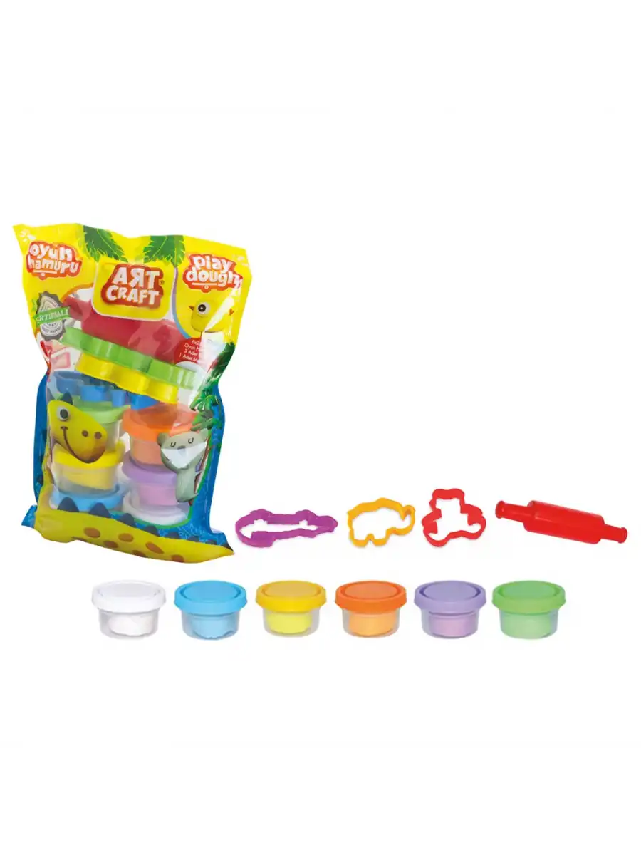 6lı Polybag Oyun Hamur Seti 168 Gr. - Oyun Hamuru Seti - Hamur Setleri - Hamur Kalıpları