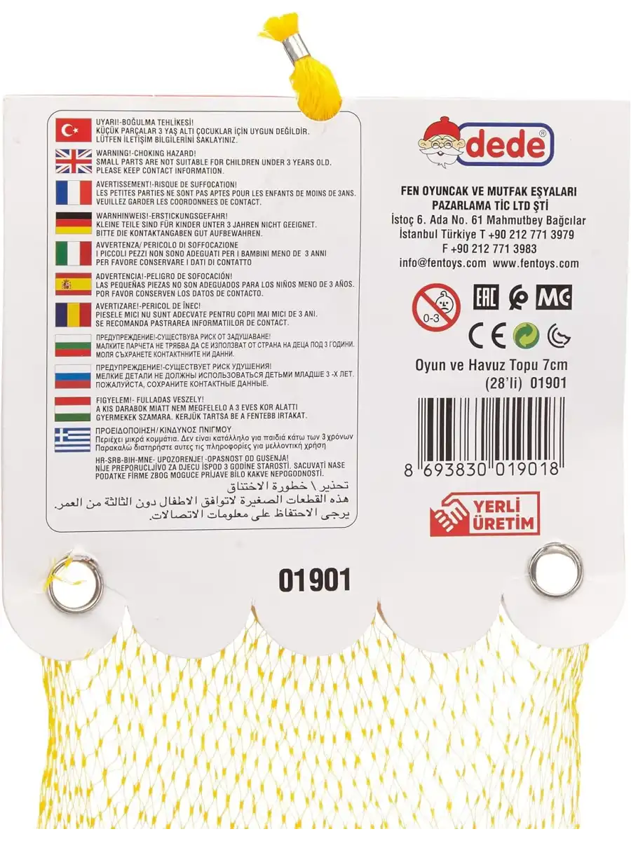 Oyun Havuz Topu 28li Filede (7 mm.) - Oyun Topları - Havuz Topları - Renkli Toplar