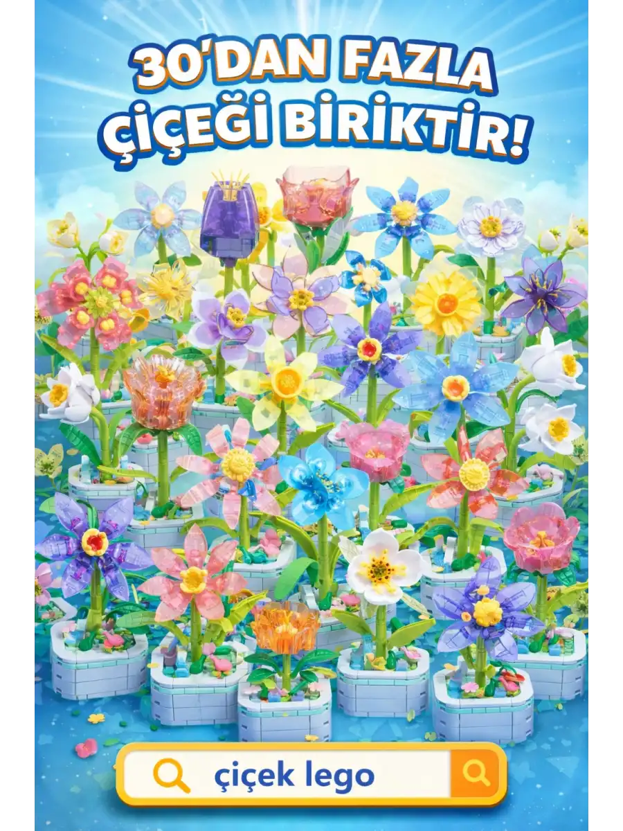 Mikro Blok Gesang Çiçek Lego - Lego Setleri Mini Lego - Çiçek Lego - Blossom Çiçek Lego