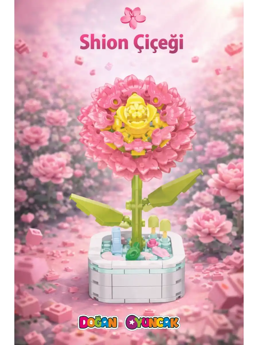 Mikro Blok Shion Çiçeği Çiçek Lego - Lego Setleri Mini Lego - Çiçek Lego - Blossom Çiçek Lego