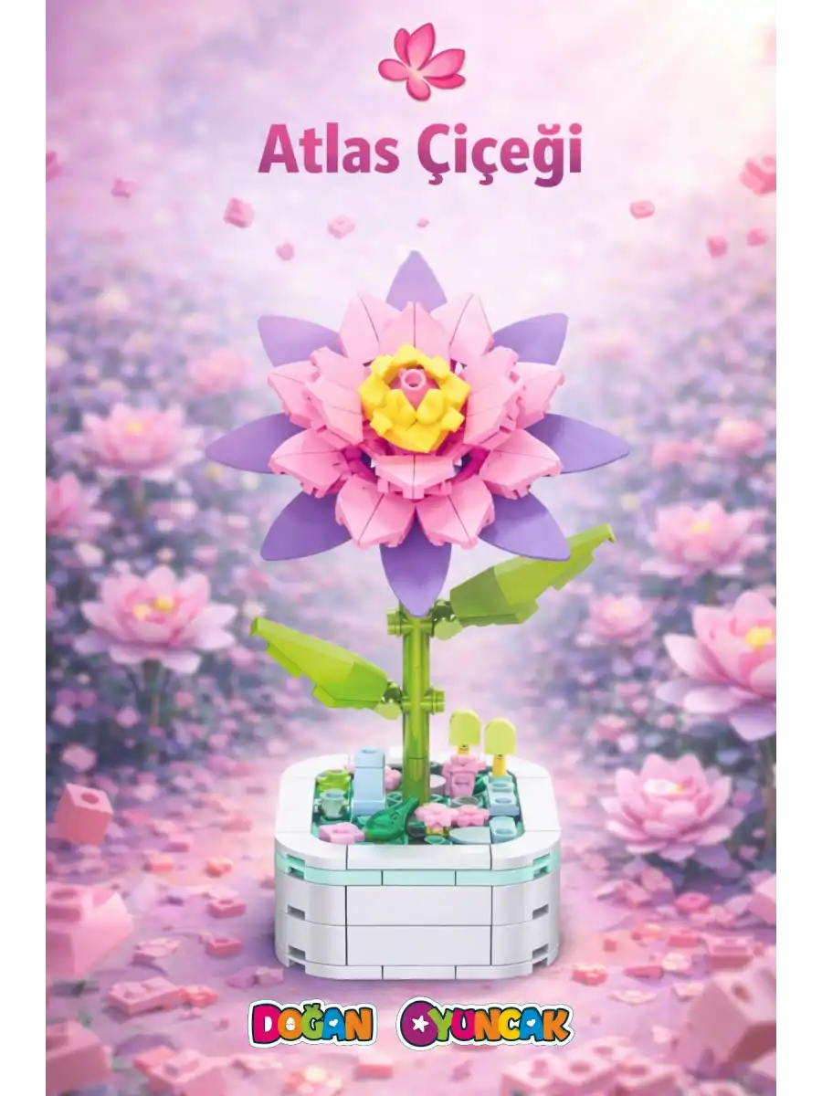 Mikro Blok Atlas Çiçeği Çiçek Lego - Lego Setleri Mini Lego - Çiçek Lego - Blossom Çiçek Lego