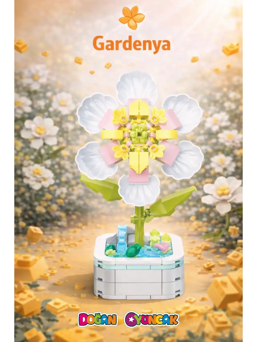 Mikro Blok Gardenya Çiçek Lego - Lego Setleri Mini Lego - Çiçek Lego - Blossom Çiçek Lego