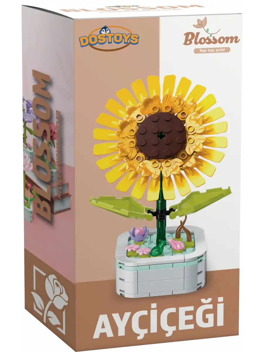 Mikro Blok Ayçiçeği Çiçek Lego - Lego Setleri Mini Lego - Çiçek Lego - Blossom Çiçek Lego