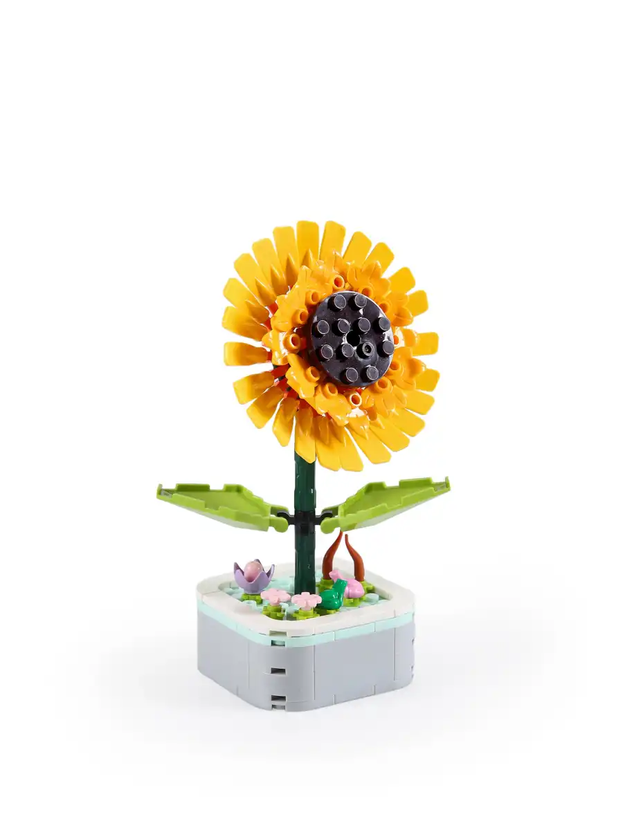 Mikro Blok Ayçiçeği Çiçek Lego - Lego Setleri Mini Lego - Çiçek Lego - Blossom Çiçek Lego