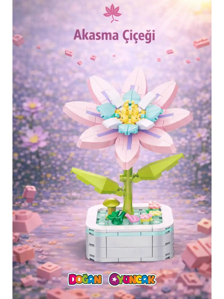 Mikro Blok Akasma Çiçeği Çiçek Lego - Lego Setleri Mini Lego - Çiçek Lego - Blossom Çiçek Lego