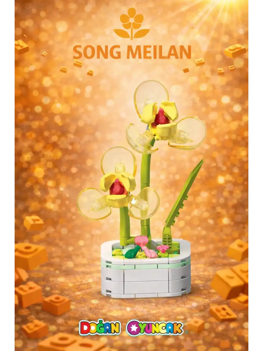 Mikro Blok Kristal Song Meilan Çiçek Lego - Lego Setleri Mini Lego - Çiçek Lego - Blossom Çiçek Lego