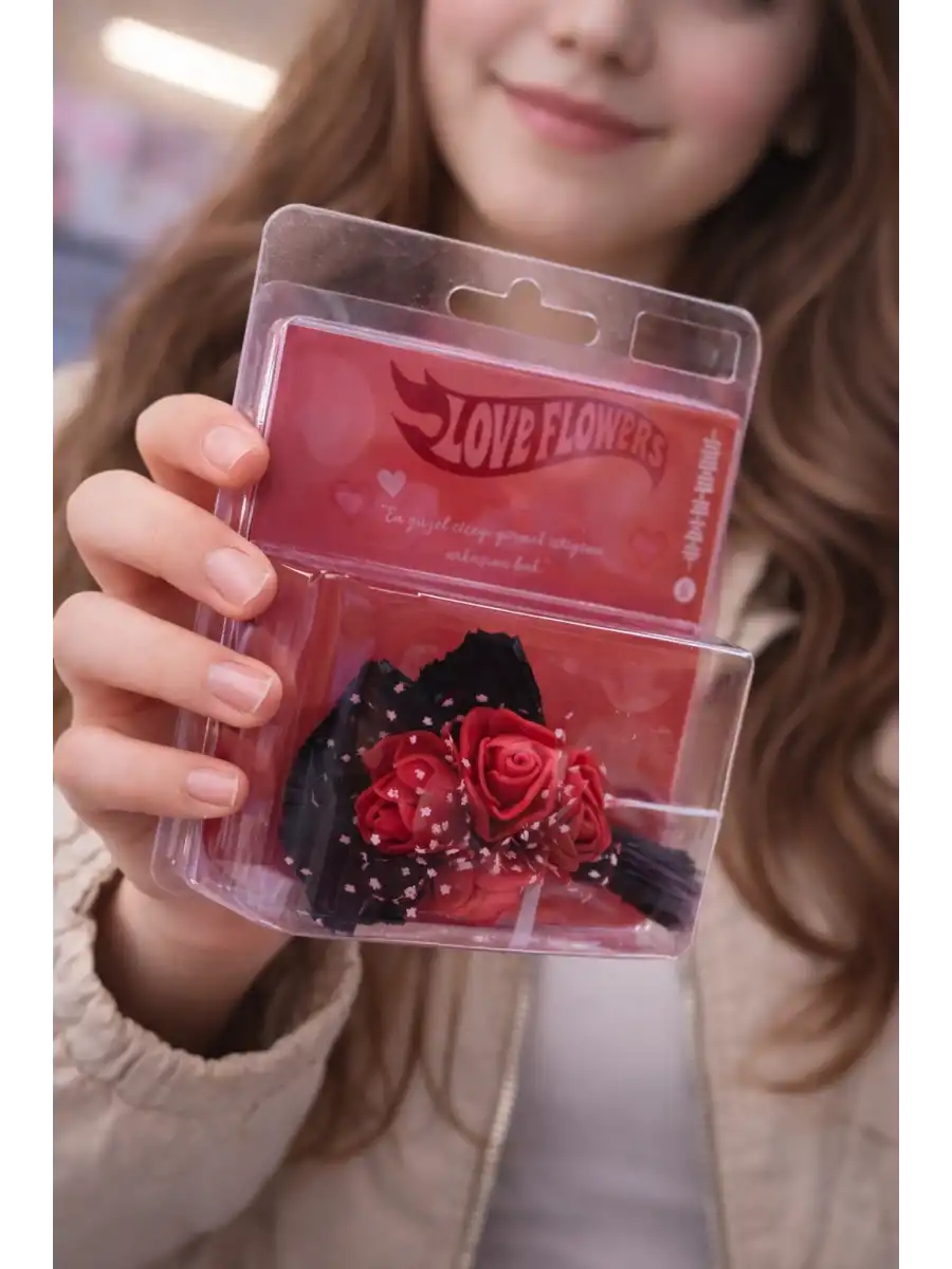 Hot Flowers Aynalı Çiçek Kırmızı - Hediyelik Hotflowers Çiçek Mini Buket Spotify Hotflowers Çiçek