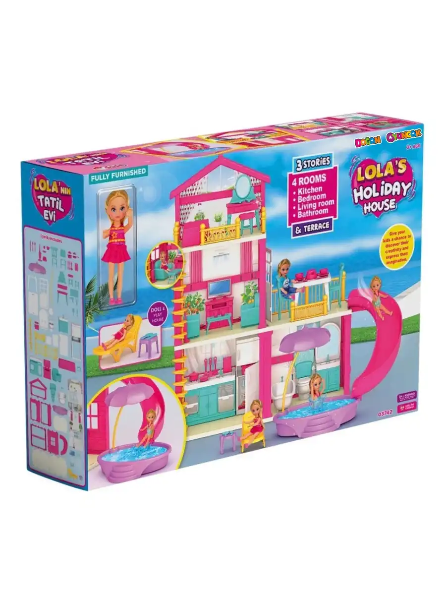 Lolanın Tatil Evi - Ev Oyuncak - Lolanın Tatil Ev Seti - Barbie Ev Seti