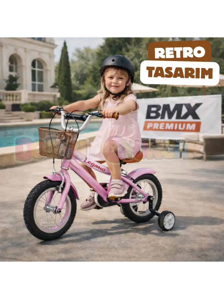 BMX Legano Optimium Series Retro 12 Jant Çocuk Bisikleti Pembe - Legano 12 Jant Bisiklet Retro BMX Bisiklet