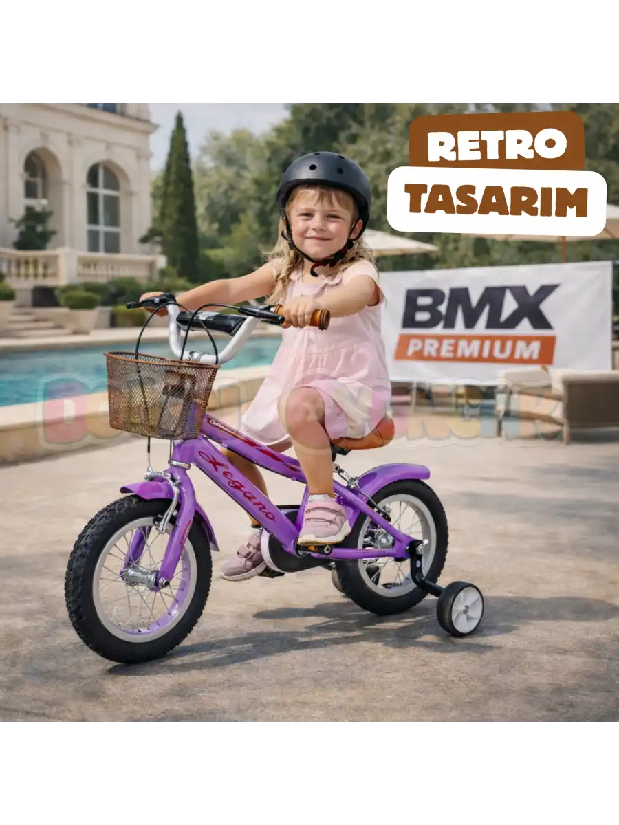 BMX Legano Optimium Series Retro 12 Jant Çocuk Bisikleti Mor - Legano 12 Jant Bisiklet Retro BMX Bisiklet