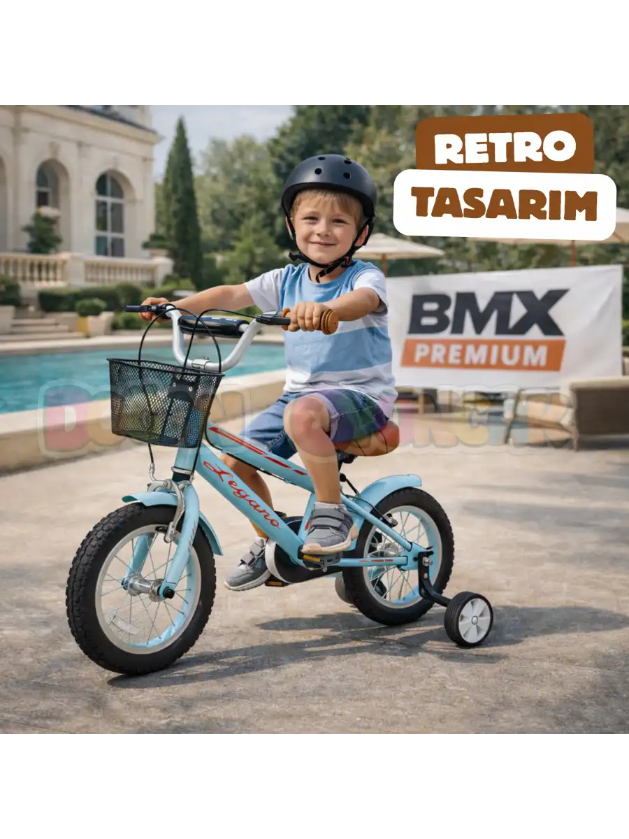 BMX Legano Optimium Series Retro 12 Jant Çocuk Bisikleti Mavi - Legano 12 Jant Bisiklet Retro BMX Bisiklet