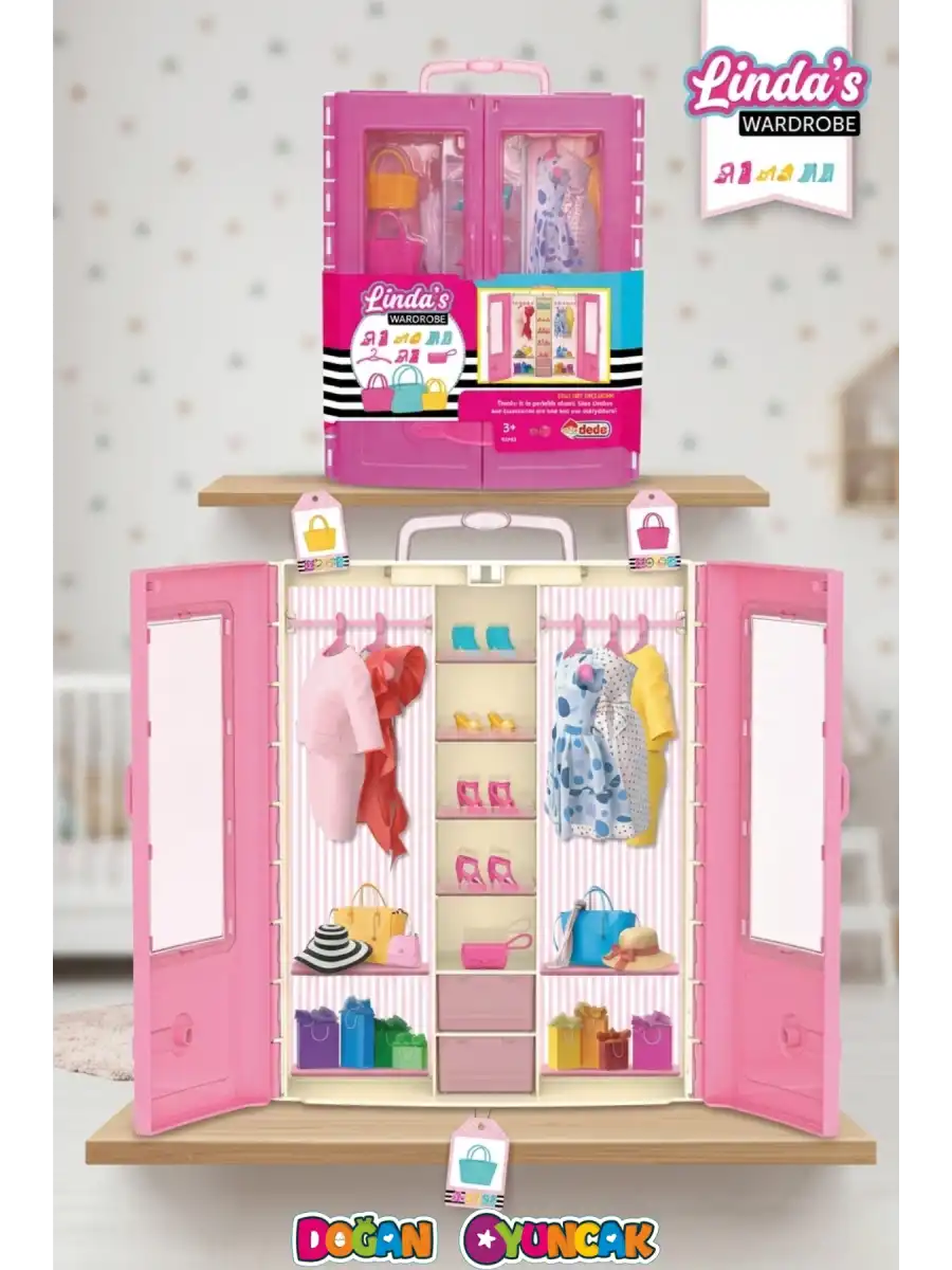 Lindanın Gardırobu - Barbie Dolap - Barbie Giysi Dolabı - Barbie Gardırop - Barbienin Kıyafet Dolap - Gardrop - Lindanın Gardrobu