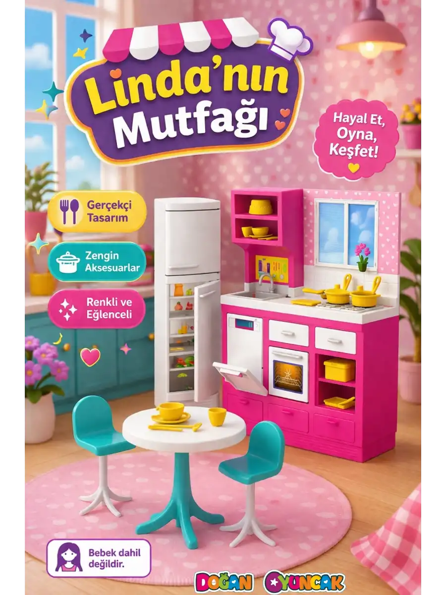 Lindanın Mutfağı - Mutfak Oyuncak - Mutfak Seti - Barbie Mutfak Seti