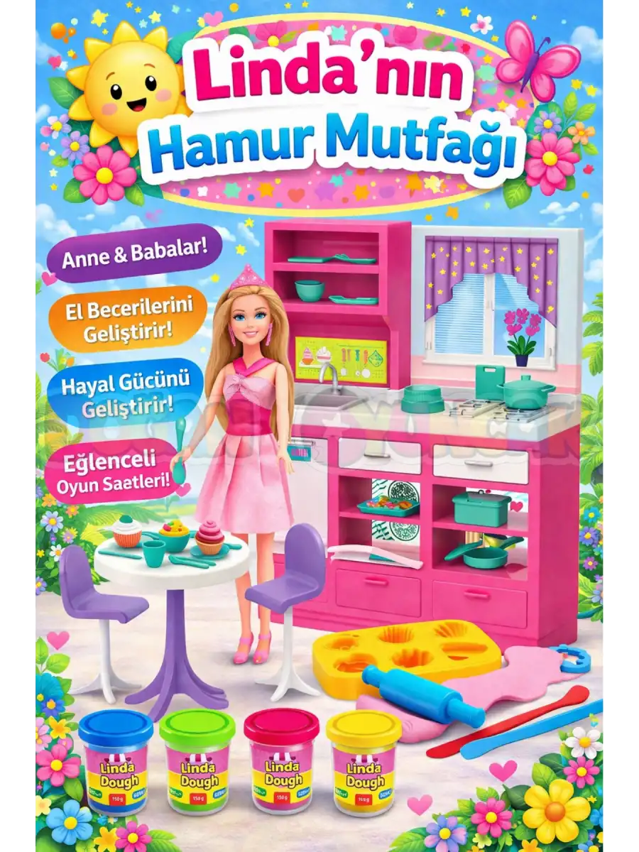Lindanın Hamur Mutfağı - Mutfak Oyuncak - Mutfak Seti - Barbie Mutfak Seti