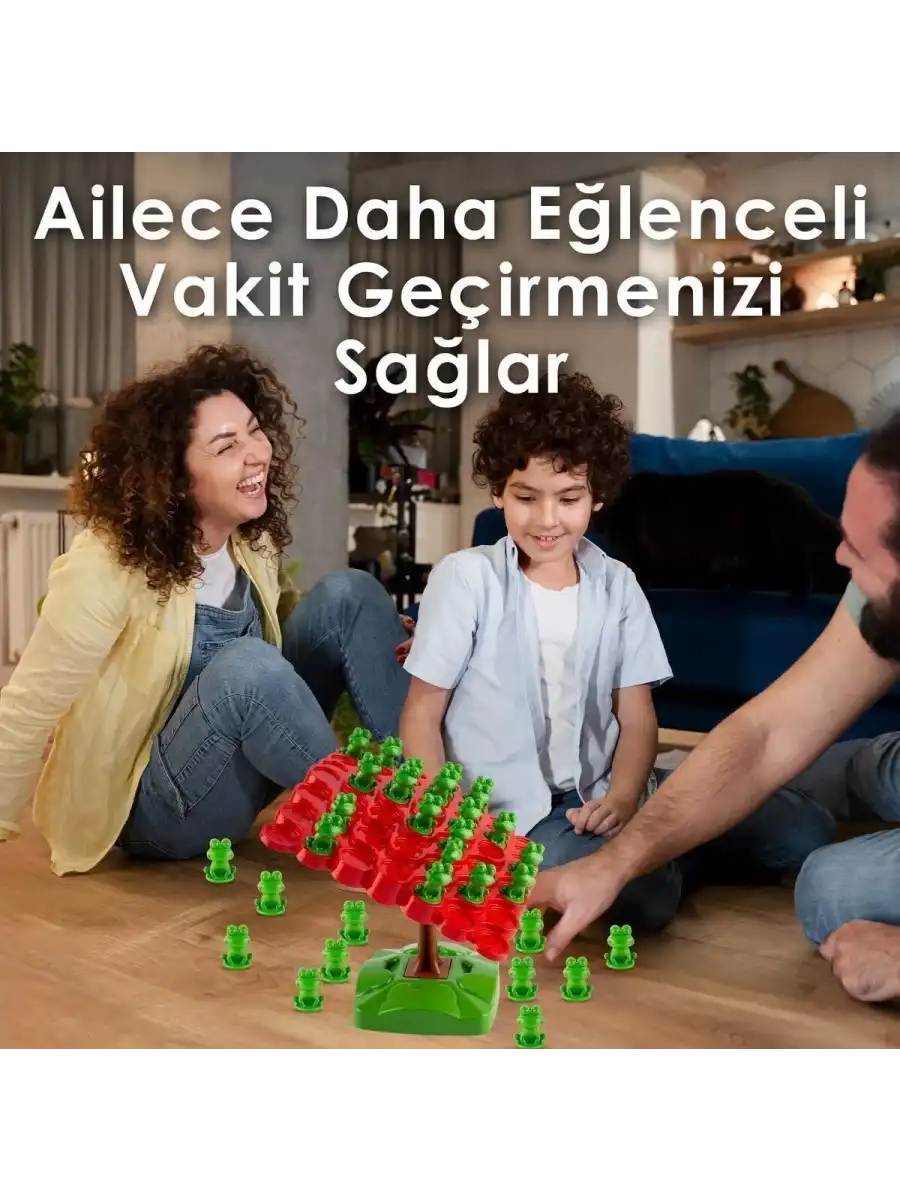 Kurbağa Denge Oyunu - Eğitici Oyuncak Kurbağa Ağacı Denge Oyunu - Strateji Oyunu