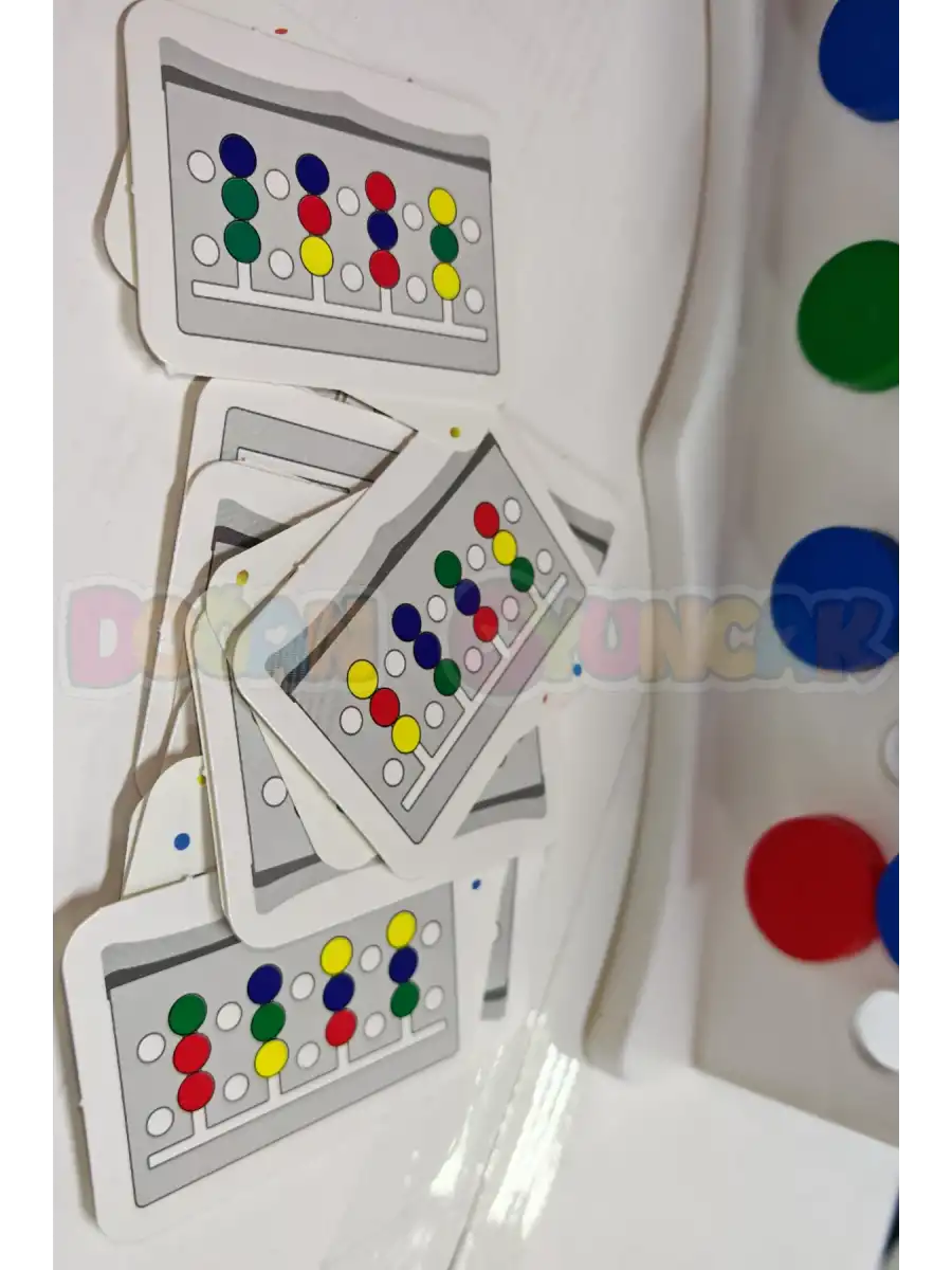 Renk Hafıza Oyunu - Rubik Abaküs Montessori Zeka Oyunu Eğitici Oyuncak