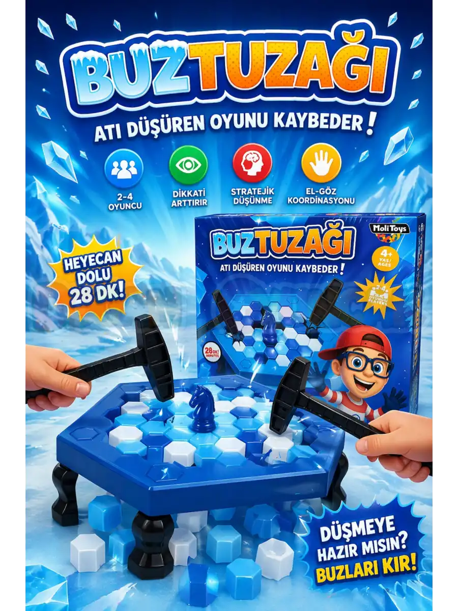 Moli Buz Tuzağı Oyunu - Akıl ve Zeka Oyunu - Buz Tuzağı Oyunu - Strateji Oyunu