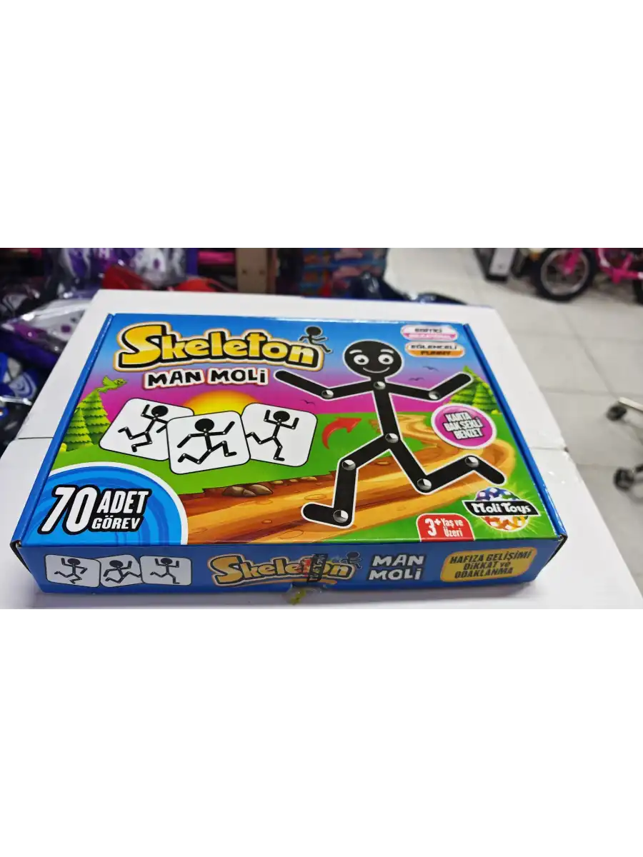 Çöp Adam Skeleton Man - Moli Kutu Oyunu Hafıza Dikkat Ve Beceri Oyunu Montessori Eğitici Oyuncak