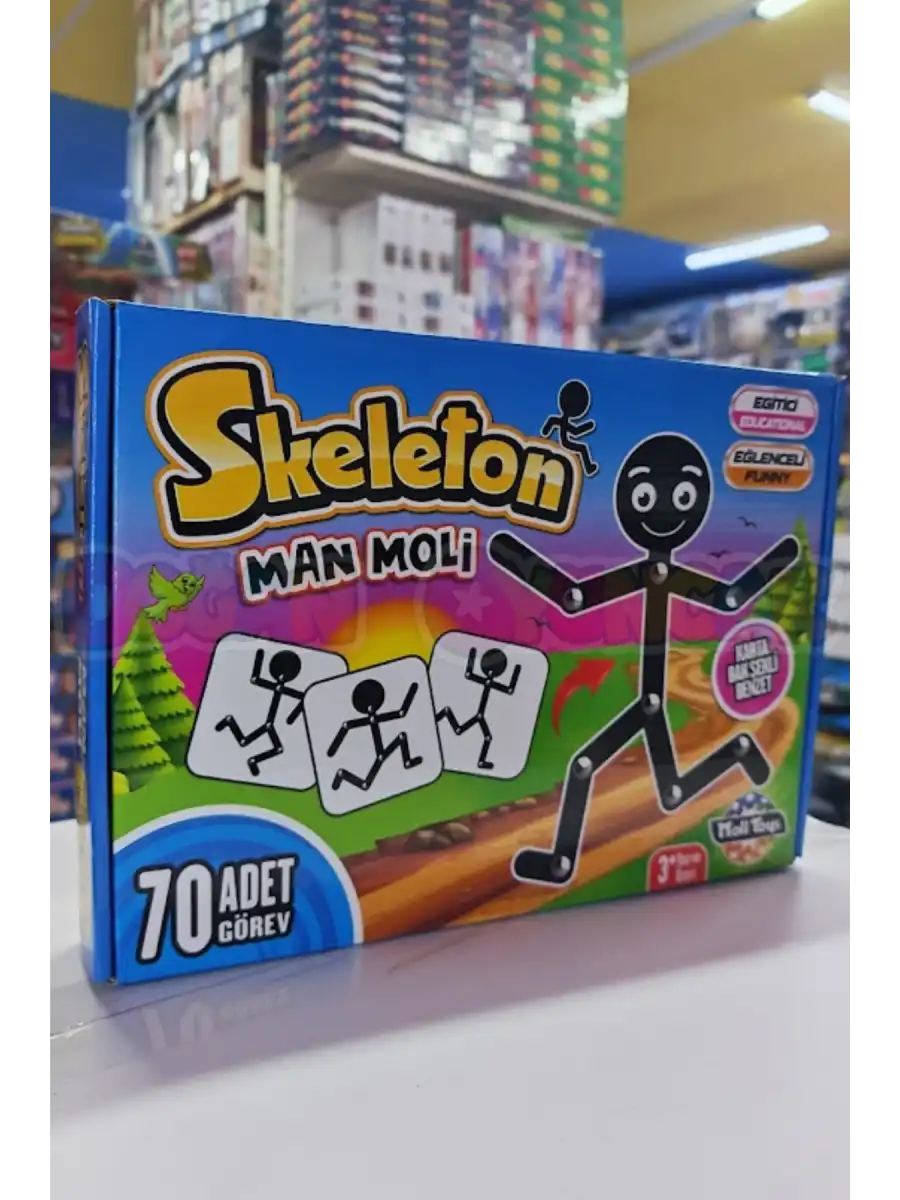 Çöp Adam Skeleton Man - Moli Kutu Oyunu Hafıza Dikkat Ve Beceri Oyunu Montessori Eğitici Oyuncak