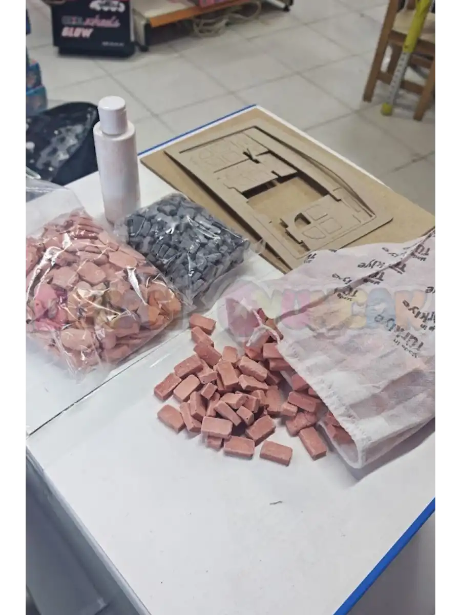 Brick House Minyatür Inşaat Seti - Tuğla İnşaat Seti Ev Yapma Seti Kiramit Seti