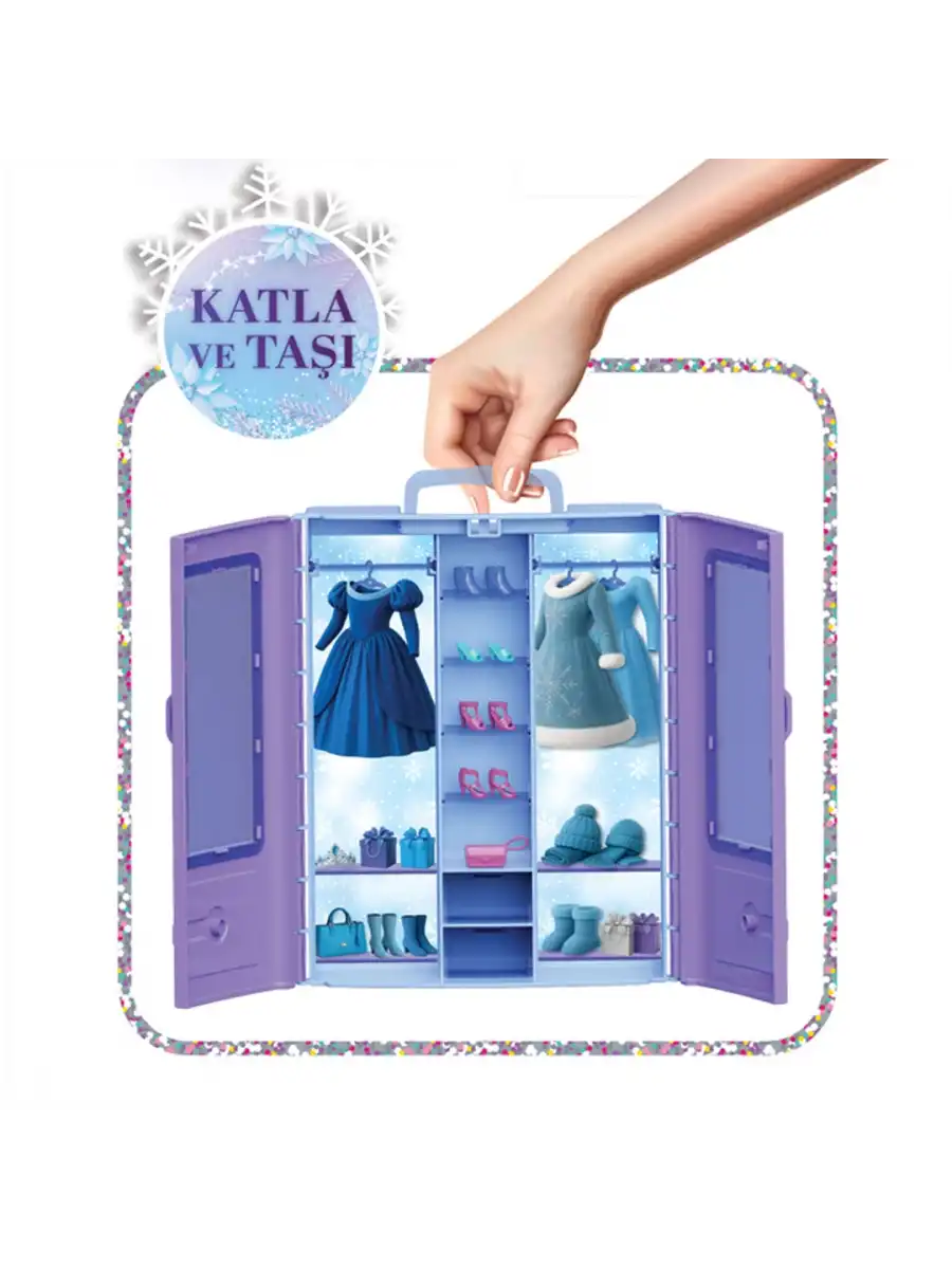 Buzlar Kraliçesi Gardırobu - Frozen Dolap - Elsa Giysi Dolabı - Elsanın Kıyafet Dolabı