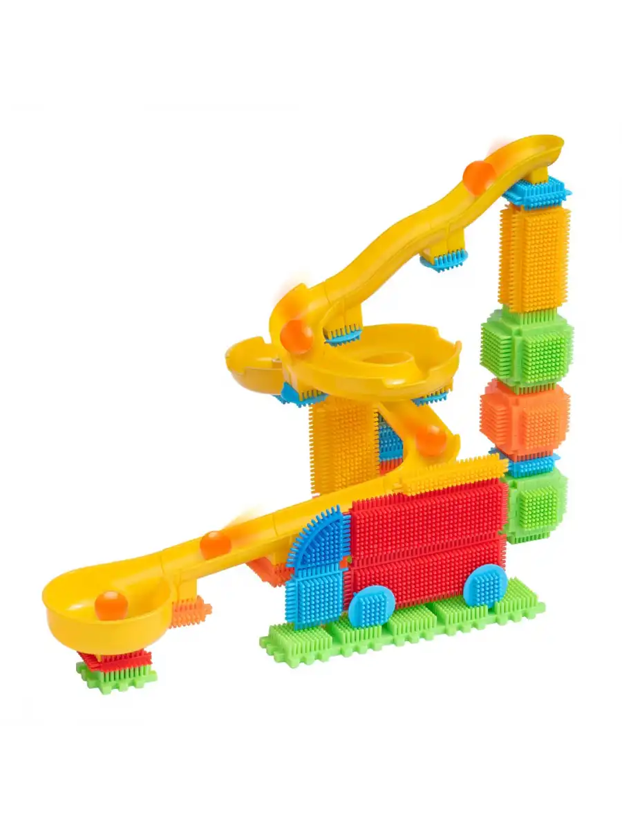 Kaktüs Bloklar Top Parkuru (100 Parça) - Kaktüs Oyuncak - Kaktüs Lego - Taraklı Lego Seti