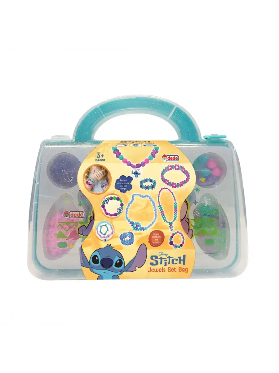 Stitch Çantalı Takı Seti - Dede Takı Seti - Boncuk Kolye Seti - Stitch Takı Seti