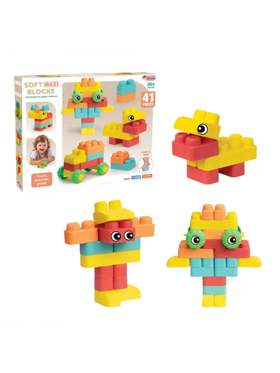Yumuşak Soft Maxi Bloklar (41 Parça) - Soft Yumuşak Bloklar - Büyük Soft Lego Oyuncakları - Yumuşak Lego - Soft Lego