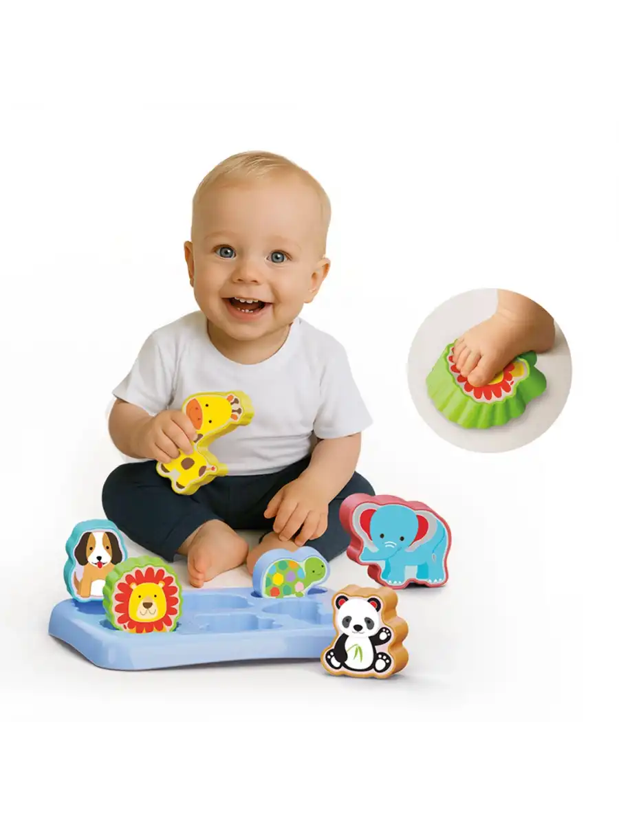 Yumuşak Sevimli Hayvanlar Bultak - Bebek Oyuncakları - Hayvan Yerleştirme Oyuncak - Yumuşak Lego - Soft Lego