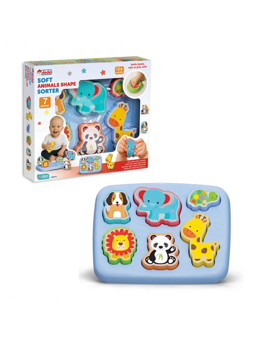 Yumuşak Sevimli Hayvanlar Bultak - Bebek Oyuncakları - Hayvan Yerleştirme Oyuncak - Yumuşak Lego - Soft Lego