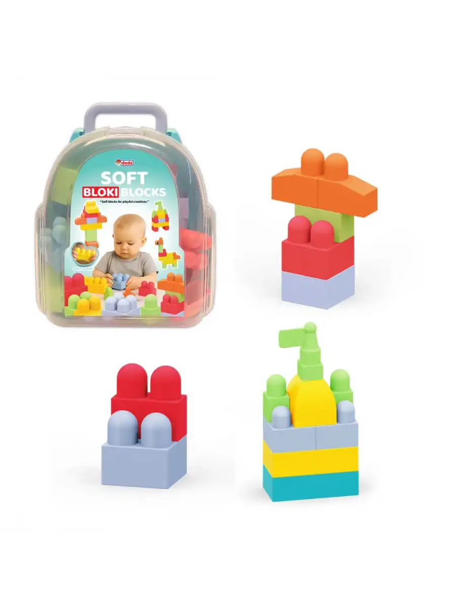 Yumuşak Bloki Blokları Sırt Çantası - Büyük Yumuşak Bloklar - Büyük Soft Lego Oyuncakları