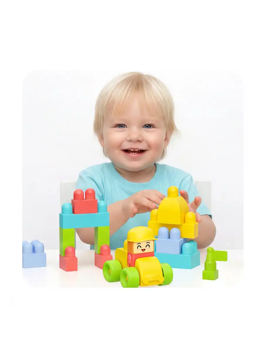 Yumuşak Bloki Blokları Araba Seti 24 Parça - Büyük Yumuşak Bloklar - Büyük Soft Lego Oyuncakları