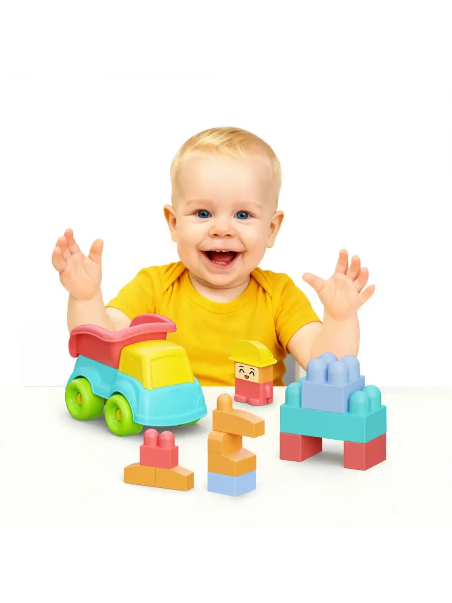 Yumuşak Bloki Blokları Kamyon Set 24 Parça - Büyük Yumuşak Bloklar - Büyük Soft Lego Oyuncakları