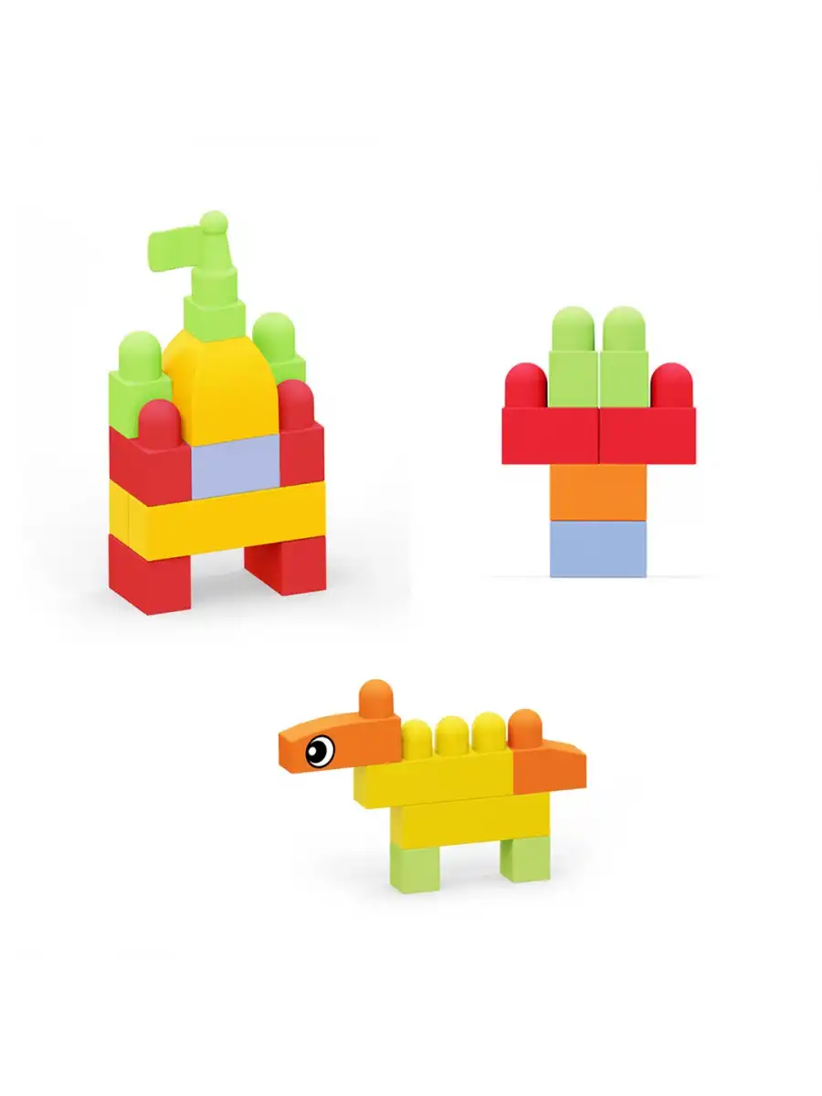 Yumuşak Bloki Blokları Kova 42 Parça - Büyük Yumuşak Bloklar - Büyük Soft Lego Oyuncakları