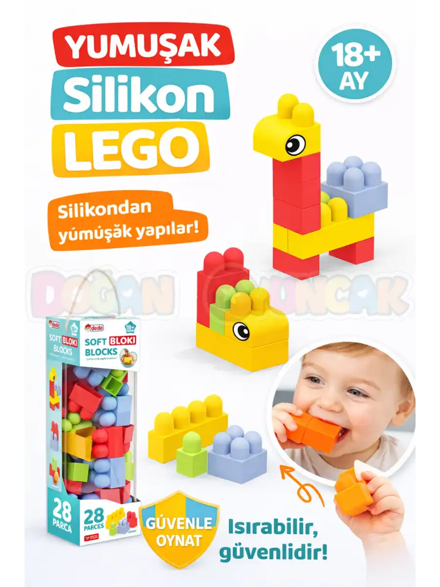 Yumuşak Bloki Blokları 28 Parça - Büyük Yumuşak Bloklar - Büyük Soft Lego Oyuncakları