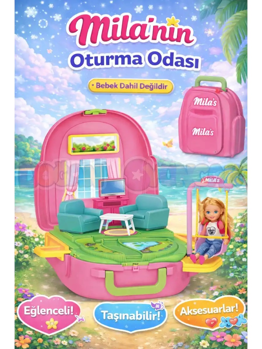 Milanın Oturma Odası Sırt Çantası - Oturma Odası Oyuncak - Oturma Odası Seti