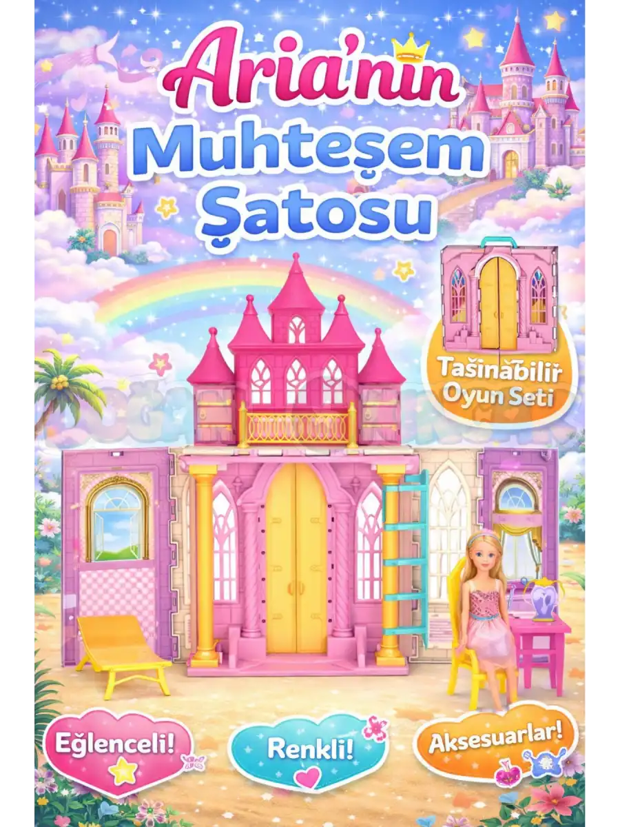 Arianın Muhteşem Şatosu - Arianın Şatosu Oyuncak - Barbie Tatil Ev Seti - Barbie Ev Seti - Barbie Şato - Şato Ev Oyuncak Barbie Şato Seti