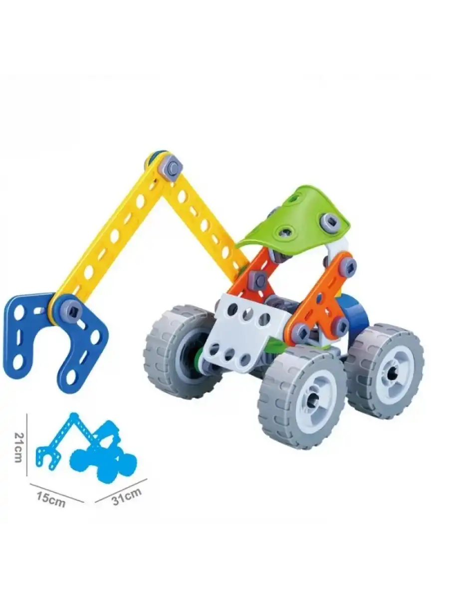 Hanye Sök-Tak Odun Toplama Makinesi Modeli - Oyuncak Söktak İnşaat Modeli - Lego Setleri