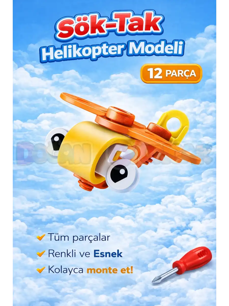 Hanye Sök-Tak Helikopter Modeli - Oyuncak Söktak Helikopter Modeli - Lego Setleri