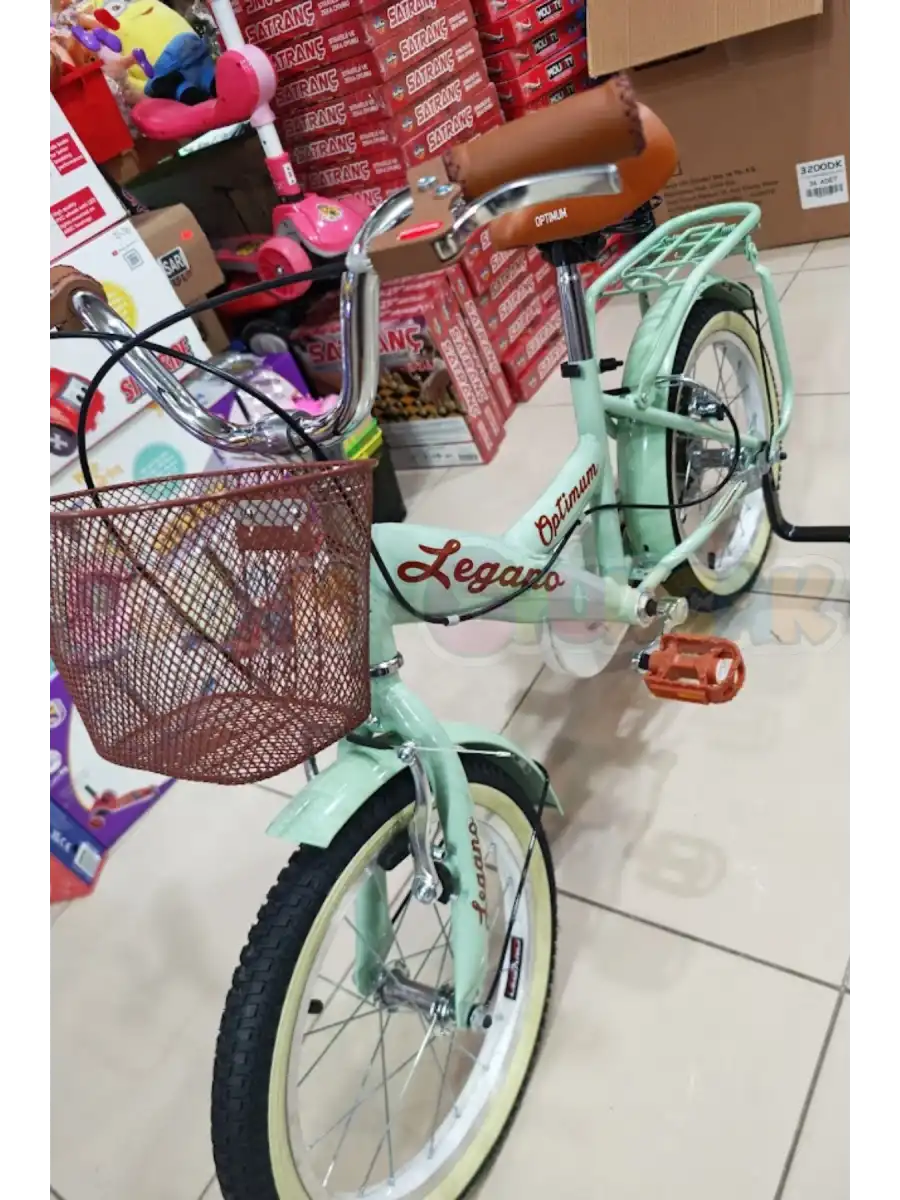 BMX Legano Optimum Series Retro 16 Jant Çocuk Bisikleti Yeşil - Legano 16 Jant Bisiklet Retro BMX Bisiklet