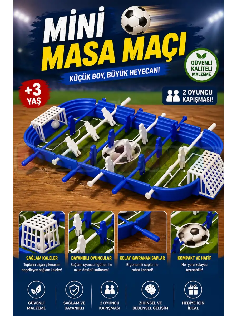 Mini Masa Maçı - Futbol Oyuncakları - Top Oyuncak Langırt Setleri - Langırt Oyuncakları