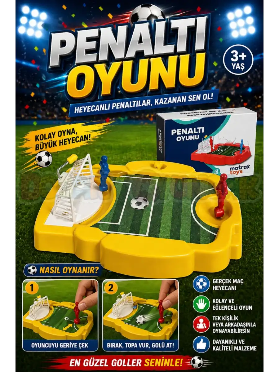 Penaltı Oyunu - Futbol Maçı Oyuncak - Futbol Oyuncakları - Top Oyuncak Langırt Setleri - Langırt Oyuncakları - Masa Oyunu
