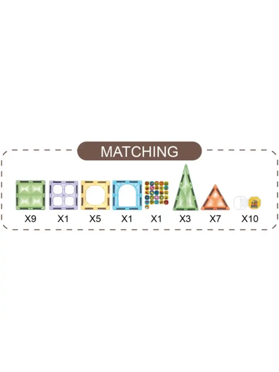 Orijinal Magnetic Tiles Star Diamond 36 Parça Manyetik Lego - Magnetic Magical Magnet - Mıknatıslı Lego
