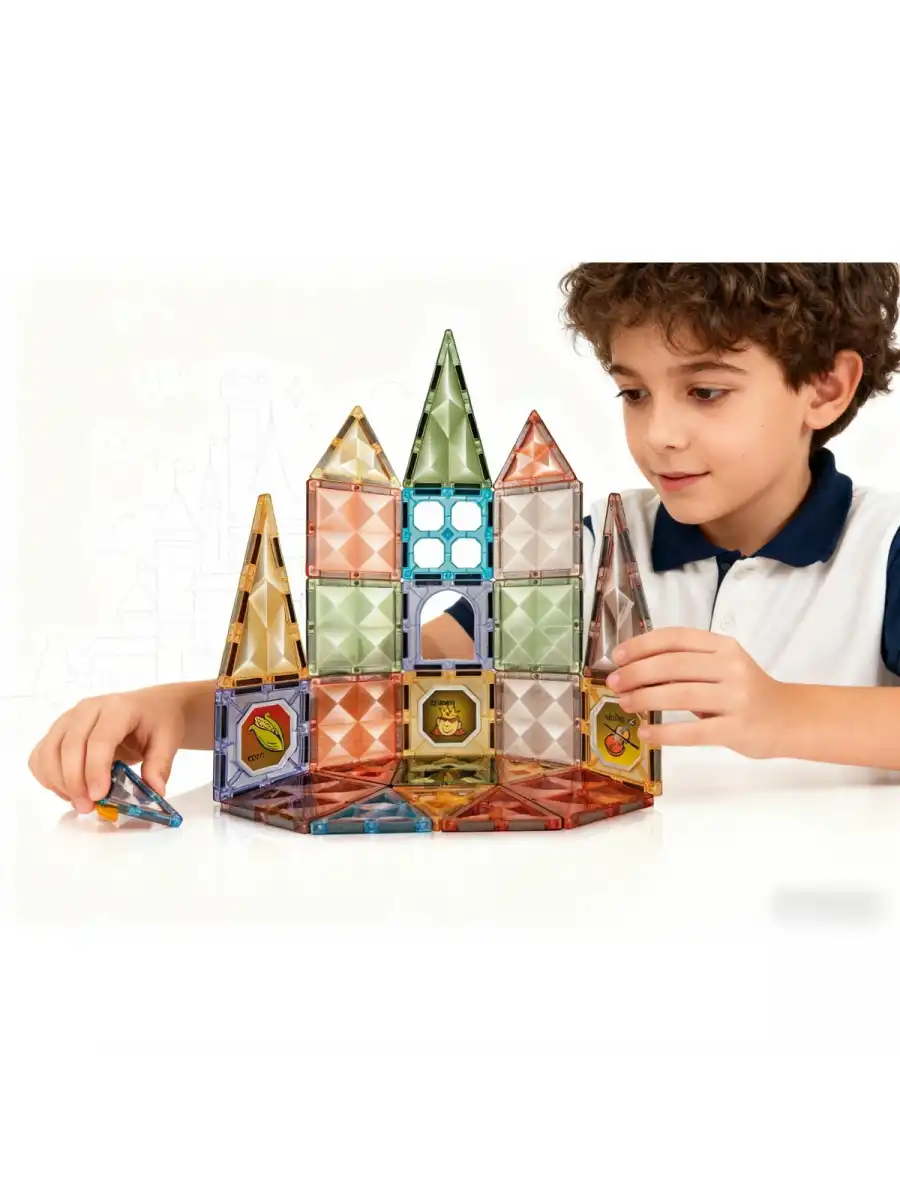 Orijinal Magnetic Tiles Star Diamond 36 Parça Manyetik Lego - Magnetic Magical Magnet - Mıknatıslı Lego