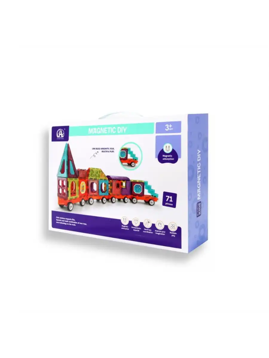 Orijinal Magnetic DIY 71 Parça Manyetik Lego - Magnetic Magical Magnet - Mıknatıslı Lego