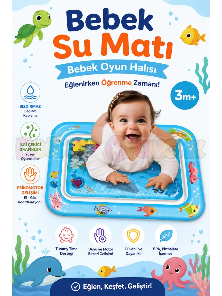 Bebek Su Matı - Bebek Oyun Halısı - Oyun Matı İçinde Su Olan Oyun Matı