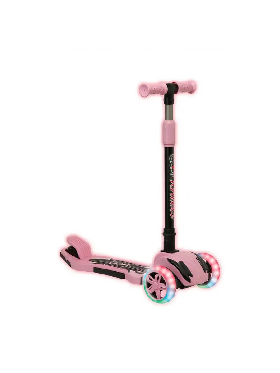Cool Wheels Pembe Luna Işıklı 3 Tekerlekli Katlanabilir Scooter - CoolWheels Scooter - Çocuk Scooter