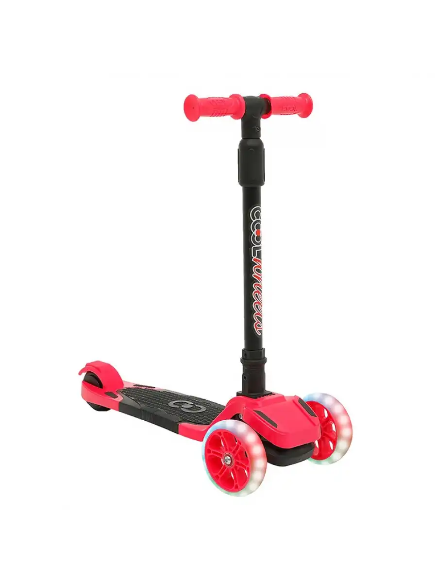 Cool Wheels Pembe Tulpar Işıklı 3 Tekerlekli Katlanabilir Scooter - CoolWheels Scooter - Çocuk Scooter